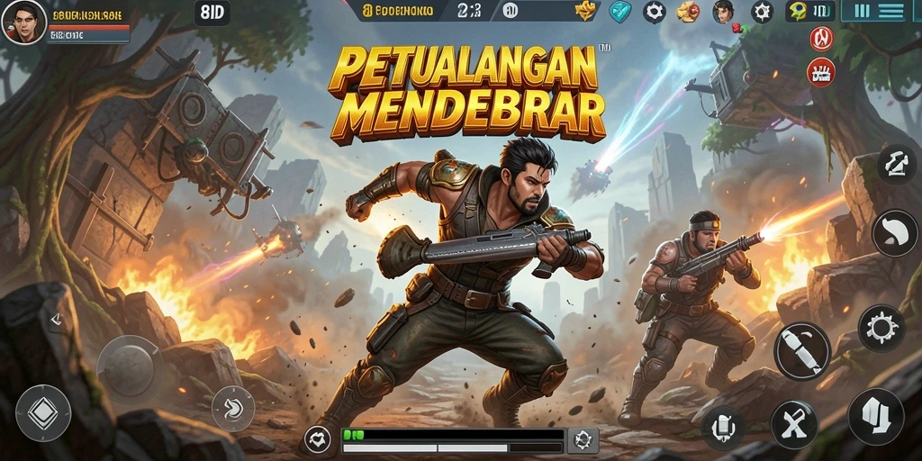 Tangkapan layar aksi mendebarkan dari permainan 8ID.
