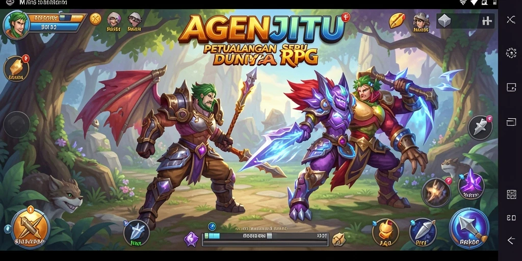 Tampilan gameplay RPG mendebarkan di AGENJITU.
