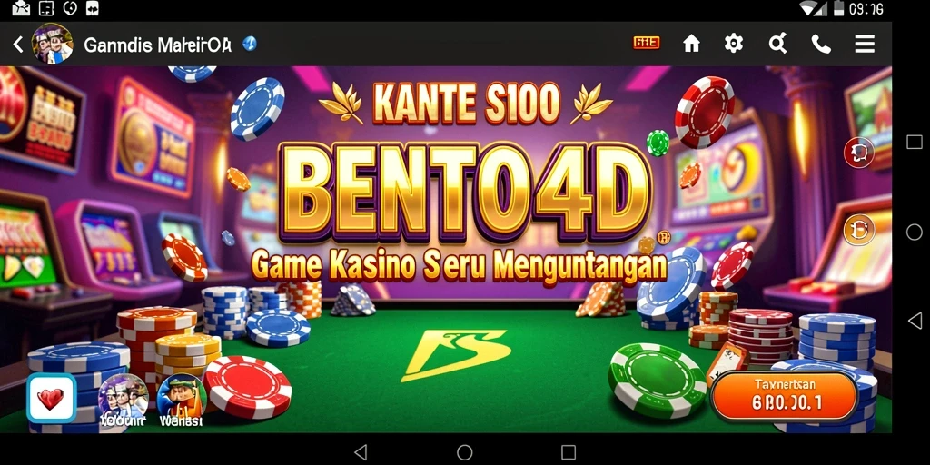 Screenshot BENTO4D menampilkan gameplay menarik dengan berbagai pilihan permainan Kasino.