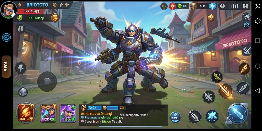 Tangkapan layar gameplay BRIOTOTO yang menegangkan dan strategis.