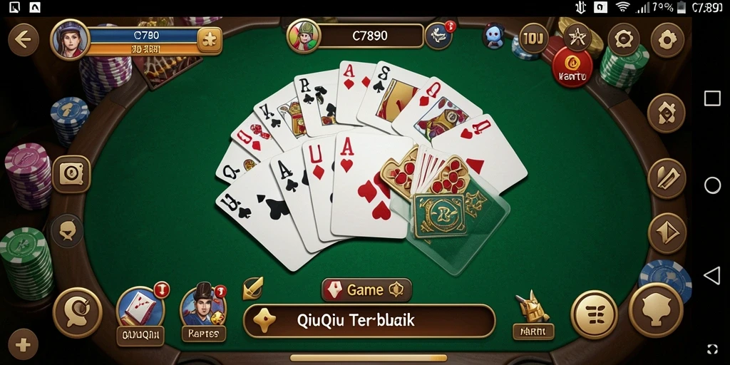 Screenshot gameplay C7890 yang menampilkan aksi QiuQiu yang mendebarkan.