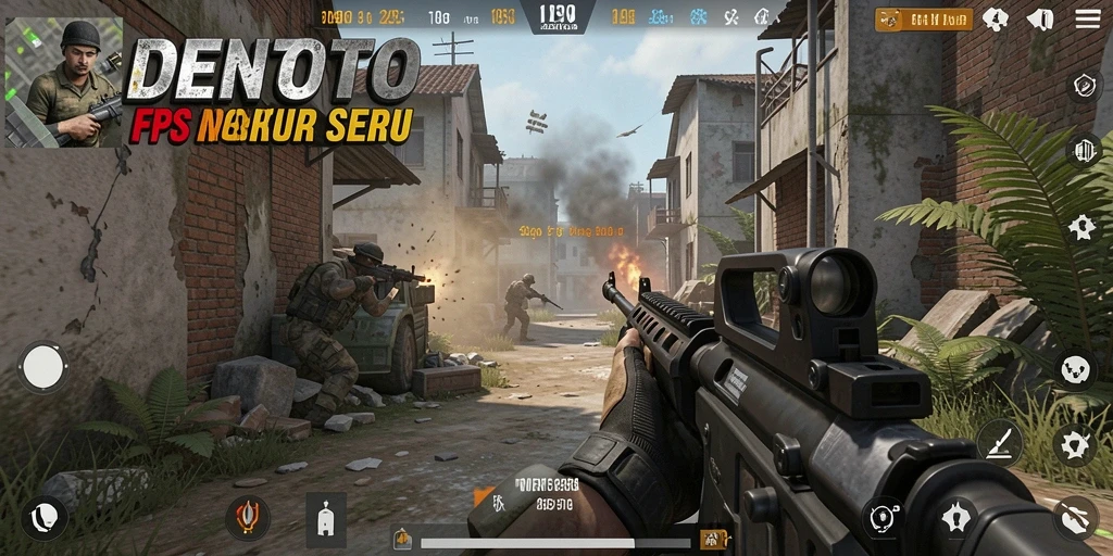 Tangkapan layar DENTOTO menampilkan aksi tembak-menembak yang seru dalam permainan FPS.