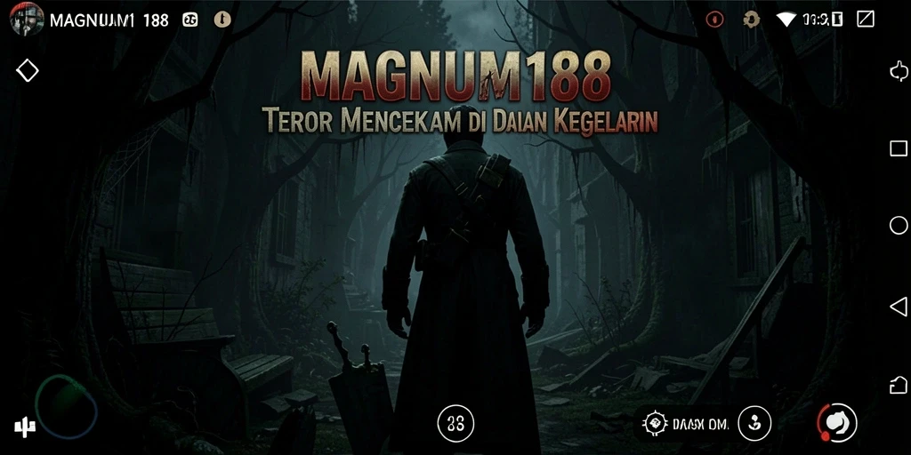 Screenshot gameplay MAGNUM188 menampilkan suasana horror yang menegangkan.