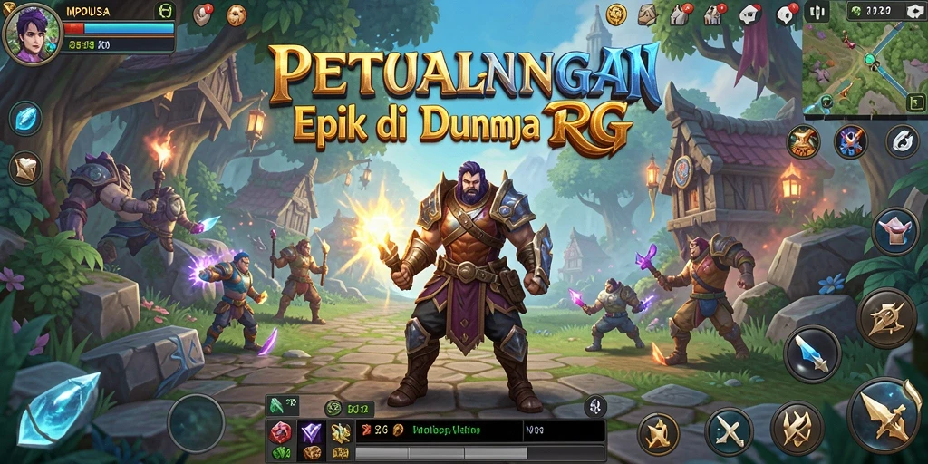 Tangkapan layar MPONUSA menampilkan aksi pertarungan seru dalam dunia RPG.