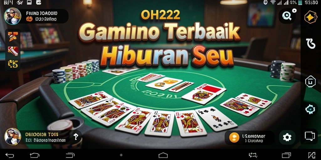 Screenshot utama OH222 menampilkan permainan domino yang seru.