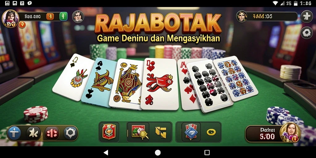 Tampilan gameplay seru di RAJABOTAK dengan fitur interaktif.