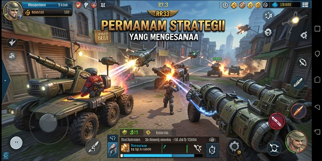 Tangkapan layar permainan RR33 menampilkan aksi strategi yang seru.