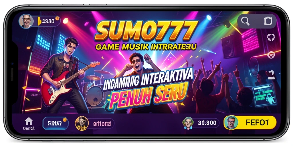 Tampilan menarik gameplay SUMO777 dengan beragam tantangan musik.